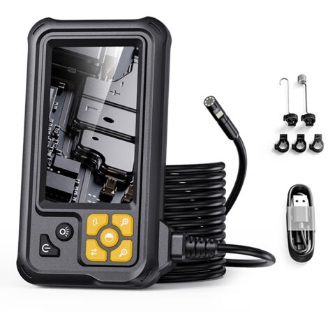 Endoscope industriel avec lumière 8 mm double objectif 1080P HD caméra endoscope 4,3 pouces LCD IP67 étanche à l'eau pour l'inspection des tuyaux d'évacuation des égouts 10 m / 32,8 pieds (1/5)