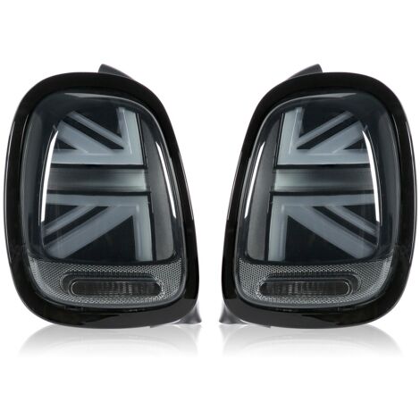 Feux arrière LED complets pour JCW Union Jack, lentille fumée avec clignotant séquentiel, adaptés aux F55 F56 F57 2014 – 2020 (1/5)