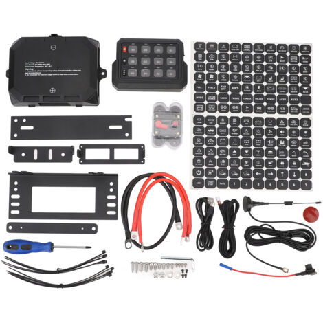 Panneau de commutation RGB 12 gangs, système de relais de contrôle de Circuit LED étanche IP65 avec télécommande sans fil pour camion Marine SUV DC 12V 24V (1/5)