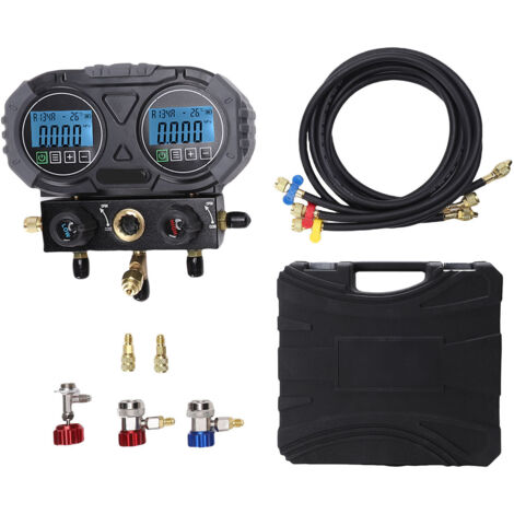 Compteur numérique à collecteur unique, Kit de Recharge de réfrigérant pour climatisation, vide de pression pour système CVC