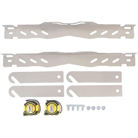 Outil d'alignement de roues en acier allié, Angle de couleur argent avec 2 rubans à mesurer et support d'extension, 2 ensembles (1/5)