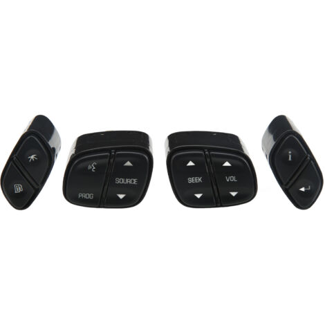 Jeu de boutons de commutation pour volant, 4 pièces, 21997738 de remplacement pour Silverado 1500 2003 – 2009, noir (1/5)