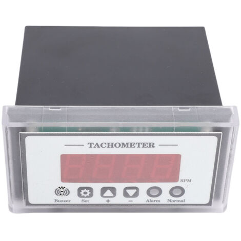 Tachymètre numérique à LED, plage 0-9999, 9 paramètres fonctionnels, compteur de vitesse RPM pour convoyeur de tour (1/5)