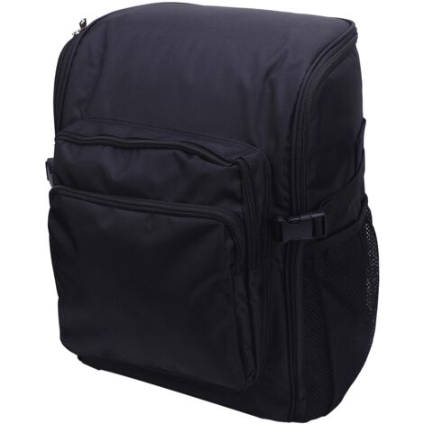 Sac à dos pour outils de nettoyage 45x32x19cm, grande capacité, tissu Oxford 1000D, anti-éclaboussures, fournitures de ménage, sac noir (1/5)
