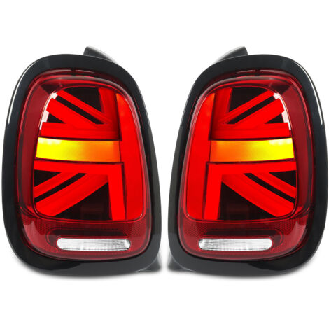 Feux arrière Union Jack entièrement LED avec clignotant séquentiel pour Cooper F55 F56 F57 S JCW 2014 à 2024 rouge (1/5)