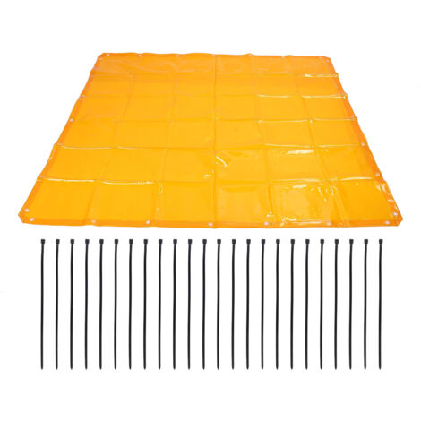 Écran de rideau de soudure 5.7x5.7FT ignifuge 6 Grade protection UV Orange (1/5)