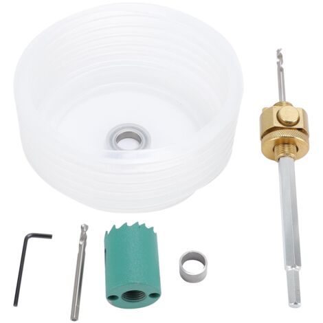 Ouvre-trou à dégagement rapide, foret de scie à tige hexagonale de 7.5mm avec couvercle anti-poussière de 125mm pour plafond de plaques de plâtre 110mm (1/5)