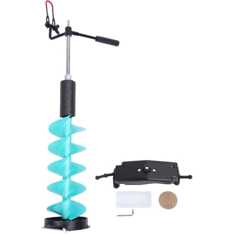 Kit de tarière à glace électrique, perceuse à lame incisive avec poteau d'extension de positionneur pour la pêche d'urgence 8 pouces (1/5)