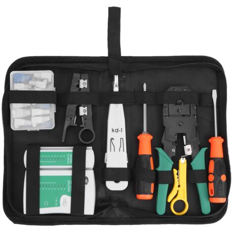 Kit d'outils de Maintenance et de réparation de câbles réseau, testeur de câblage, accessoires ABS portables YGP109 (1/5)