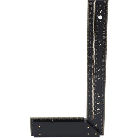 Règle de Type L en alliage d'aluminium, trou de travail du bois, marquage de mesure, outil de ligne à Angle droit carré 300mm pour charpentier (1/5)