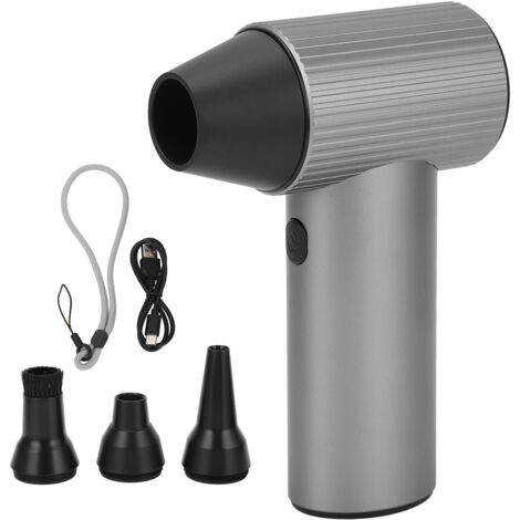 Souffleur à sec 90000 tr/min sur 45 m/s, plumeau d'air électrique Rechargeable réglable à 3 vitesses pour maison, voiture, bureau (1/5)