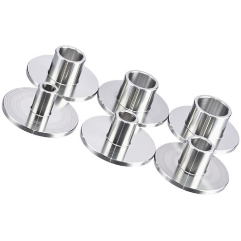 Jeu de bagues de guidage de gabarit de routeur, ensemble de coupe en acier inoxydable pour le travail du bois 10mm 12mm 14mm 16mm 18mm 20mm 6 pièces (1/5)