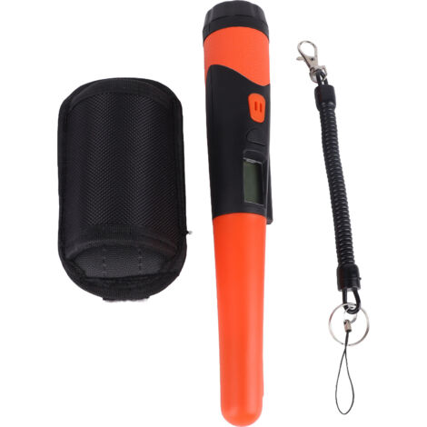 Détecteur de métaux orange avec écran LCD, recherche de trésors, sonde de repérage (1/5)