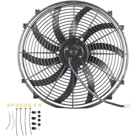 Ventilateur électrique de climatiseur de voiture 16 pouces, 10 pales, Modification Push Pull, remplacement pour camions, camping-car, DC 12V (1/5)