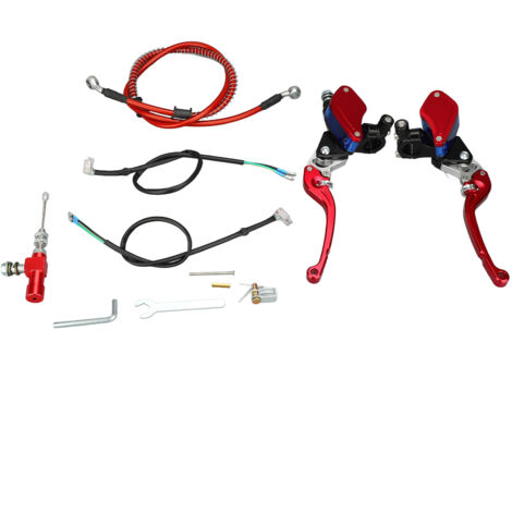 Kit d'embrayage de pompe de frein hydraulique 22mm guidon modifié maître-cylindre réservoir engrenage réglable pour moto tout-terrain (1/5)