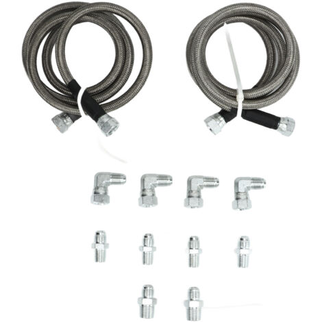 Kit de raccord de tuyau de refroidissement de Transmission 6AN 52 pouces de longueur en acier inoxydable PVC pour TH350 700R4 TH400 (1/5)