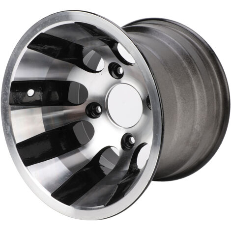 Roue de 10 pouces en alliage d'aluminium, look élégant, performances améliorées, moyeu de VTT pour quad, Go Kart, voiturette de golf, arrière: 215 mm/8,5 pouces de largeur (1/5)
