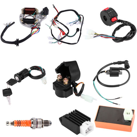 Bobine d'allumage, installation facile, ensemble de faisceau de câbles de moteur à 5 broches pour quad électrique 50cc 70cc 90cc 110cc 125cc (1/5)