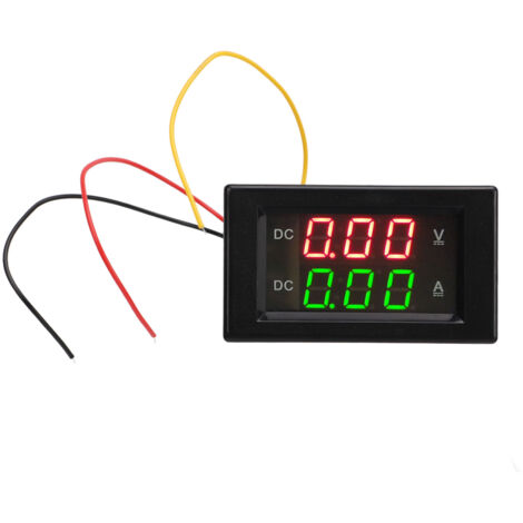 Compteur de tension de courant 2 en 1 300V 20A, double affichage numérique LED, jauge de testeur d'ampli pour véhicules (1/5)