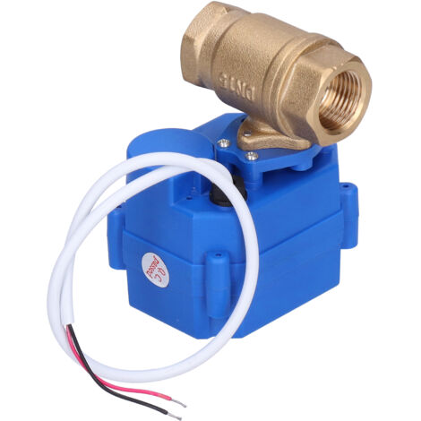 Robinet à tournant sphérique motorisé en laiton micro électrique directement à travers 1/2 po CWX-15N-CR04-DC9 24V-DN15 (1/5)