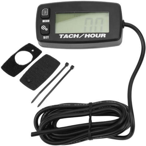 Jauge rétroéclairée LCD, tachymètre inductif réinitialisable, compteur horaire pour moteurs 2/4 temps (1/5)