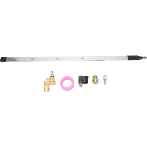 Baguette de nettoyeur haute pression de 23 pouces, baguettes de nettoyage de radiateur à double usage avec 4 buses pour le rinçage de la pompe à Air (1/5)