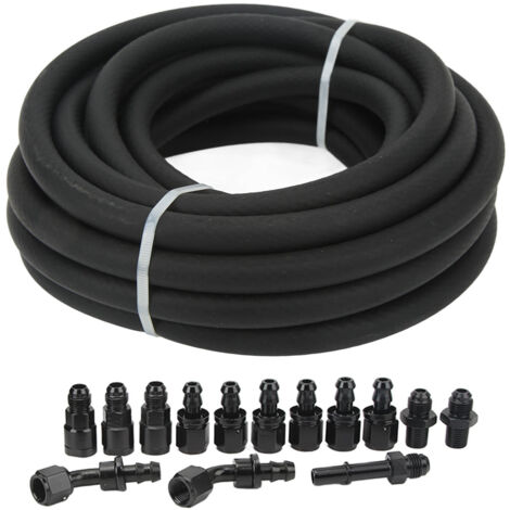 Kit de raccord de ligne d'injection de carburant de Conversion 3/8 pouces 6 AN LS, adaptateur complet de tuyau de 25 pieds pour système EFI FI (1/5)