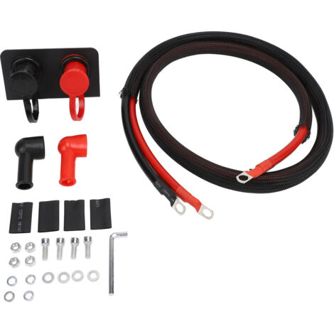 Bornes de batterie à distance 3/8 pouces, poteau de saut avec couvercle, Kit de charge 250A pour voiture, camion, bateau, ATV, UTV (1/5)