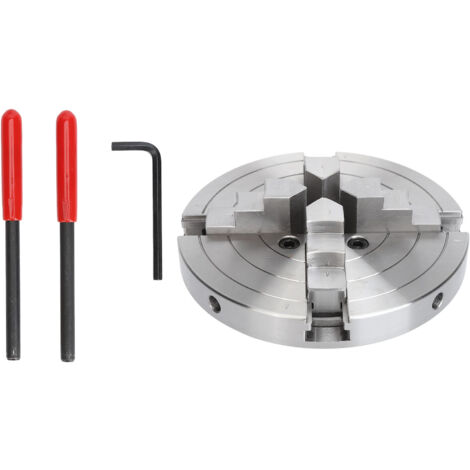 Mandrin de tour 6 pouces, 4 mâchoires 1 pouces x 8TPI, Kit d'accessoires de serrage à centrage automatique en acier allié (1/5)