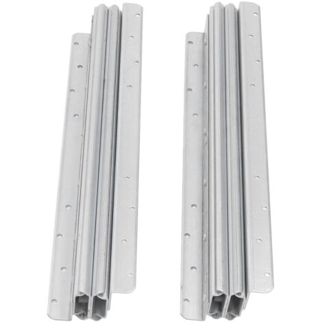 1 paire de glissières de tiroir encastrées en argent, charge de 120KG, 265LB, Rail de montage inférieur extractible, 1000 à 1900mm (1/5)