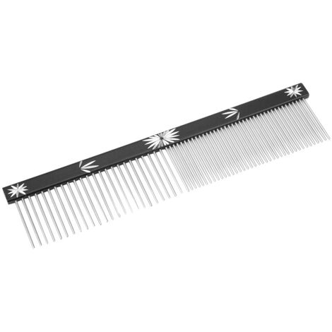 Tondeuse à poils d'animaux, peigne pour chien et chat, antistatique, rangée droite (noir) (1/5)