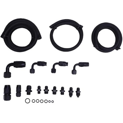Kit de raccord de tuyau de pompe de direction assistée, en acier inoxydable et en Nylon, raccord universel pour réservoir à distance (1/5)