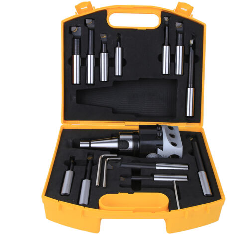 Jeu de têtes d'alésage, Kit d'outils de fraisage CNC 40CR de haute qualité F1-18 75mm de diamètre NT30-F1-18-12 pièces (1/5)