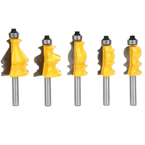 5 pièces 8mm tige main courante routeur Bit armoire porte ligne supérieure fraise outils de travail du bois (1/5)