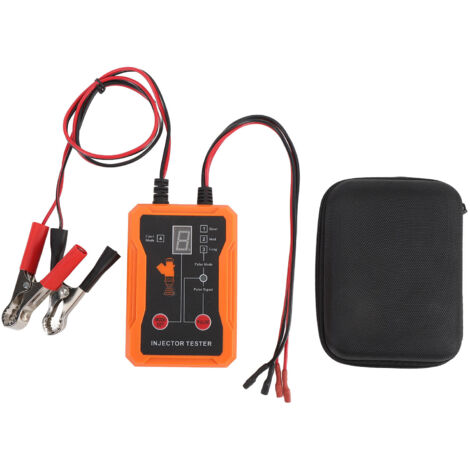 Testeur d'injecteur de carburant de voiture 12V, 4 Modes d'impulsion, affichage LED, dépannage efficace, Kit de test de buse de moto Orange (1/5)