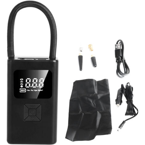 Gonfleur de pneu compresseur d'air Portable 130PSI affichage numérique pompe électrique sans fil pour voiture vélo moto balle (1/5)