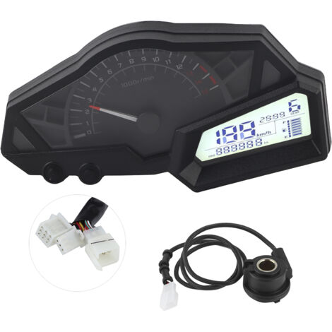 Compteur kilométrique de moto LCD, jauge de carburant, 15000 tr/min, adapté pour NINJA 300