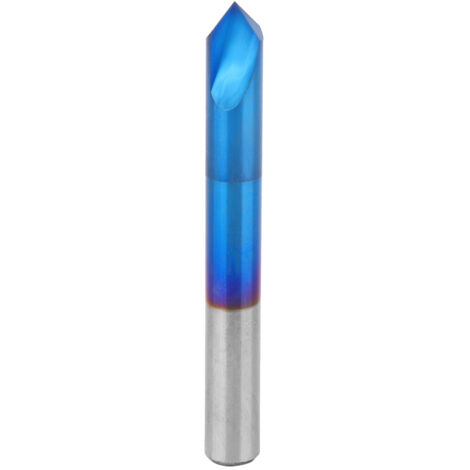 Fraise à chanfrein à 90 degrés, 2 cannelures, revêtement bleu, acier au tungstène, outil à main en carbure cémenté 6x50mm (1/5)