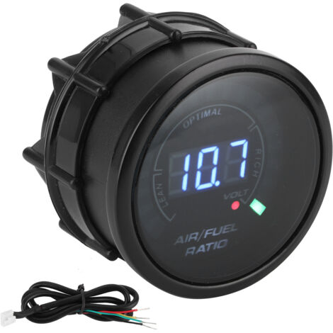 Jauge de rapport Air/carburant 2 en 1 12V, voltmètre, affichage numérique LED, haute précision, universel pour voiture (1/5)