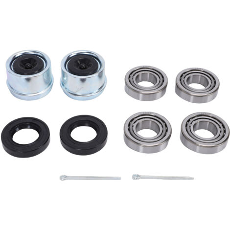 Kit de roulements de moyeu de roue de remorque 30205 TC, couvercles anti-poussière et goupilles fendues pour essieux légers