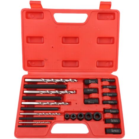Jeu d'extracteurs de vis en acier de haute dureté, Kit de boulons cassés faciles à retirer avec étui de rangement, 25 pièces (1/5)