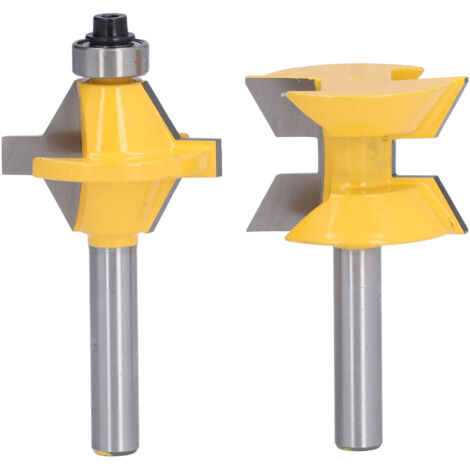 Mèche de routeur à tige de 8mm, outil de coupe de rainurage à 120 degrés pour le travail du bois, 2 pièces (1/5)
