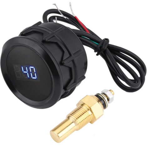 Kit de jauge de température d'eau numérique LED bleue de voiture de 2 pouces 52mm avec capteur de température noir (1/5)