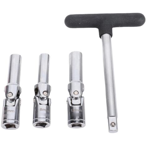 Jeu d'outils de prise de bougie de préchauffage, barre Dr T 3/8 pouces 8mm 10mm 12mm, retrait cassé pour la réparation automobile (1/5)