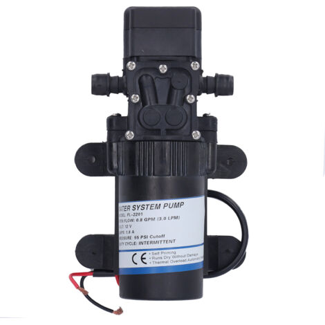 Pompe à eau 0,8 GPM DC 12 V 1,8 A 55 psi, booster auto-amorçant pour arrosage de yacht RV (1/5)