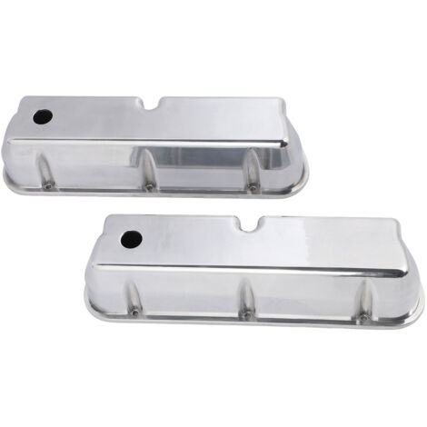Couvercle de soupape de moteur en aluminium poli 8440, 2 pièces, avec œillet pour SB 289 302 351W SBF (1/5)