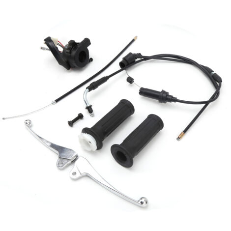 Kit de commutateur d'allumage de levier de frein de cable de poignée d'accélérateur adapté pour Yamaha YZinger 50/PeeWee PW50 (1/5)