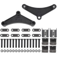 Kit de support d'essieu pour remorque Kit de support d'essieu robuste pour remorque à essieux tandem, compatible avec des ressorts à double œil de 4,4 cm de large, pour des essieux de 1 587 à 3 175 kg