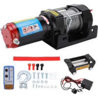 Kit de treuil électrique avec fil de 5.5mm x 15m, 4000LB, 12V, télécommande sans fil, remorquage pour ATV UTV tout-terrain