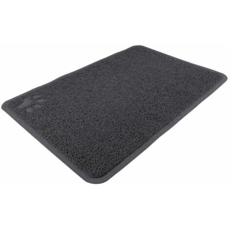 Tapis pour bac à litière, PVC, 40 × 60 cm, anthracite - enlève la litière des pattes